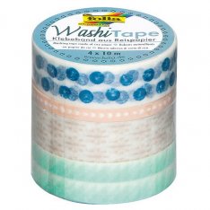 Folia Washi Tape - dekoračná lepiaca páska, 4 ks