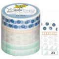 Folia Washi Tape - dekoračná lepiaca páska, 4 ks