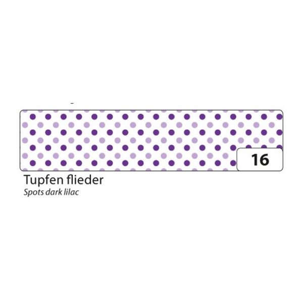 Folia Washi Tape - dekoračná lepiaca páska - biela s fialovými bodkami