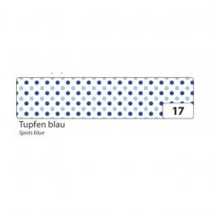 Folia Washi Tape - dekoračná lepiaca páska - Biela s modrými bodkami
