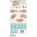 Folia Washi Tape - dekoračná lepiaca páska - Indické motívy, 4 ks