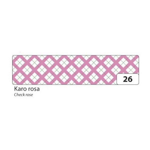 Folia Washi Tape - dekoračná lepiaca páska - Károvaná ružová