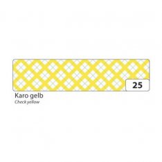Folia Washi Tape - dekoračná lepiaca páska - Károvaná žltá