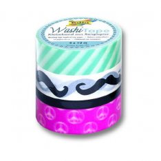 Folia Washi Tape - dekoračná lepiaca páska - Trend, 4 ks