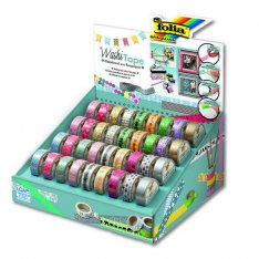 Folia Washi Tape - dekoračné lepiace pásky SET - 36 ks