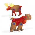 Quercetti Tecno Puzzle 3D - medveď a los