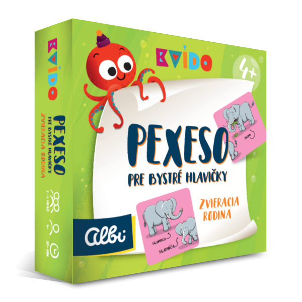 Kvído Pexeso pre bystré hlavičky 4+ Zvieracia rodina