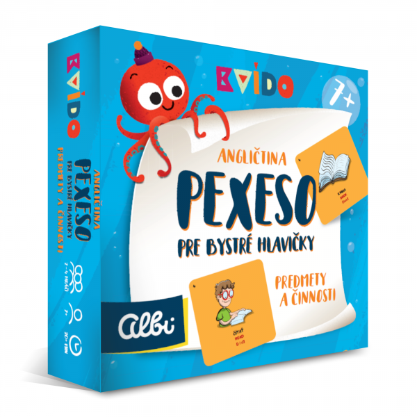Kvído Pexeso pre bystré hlavičky 7+ Angličtina predmety a činnosti