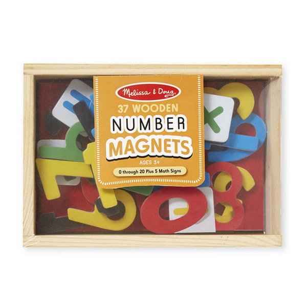 Melissa & Doug - Drevené magnetické Číslice, 37 ks