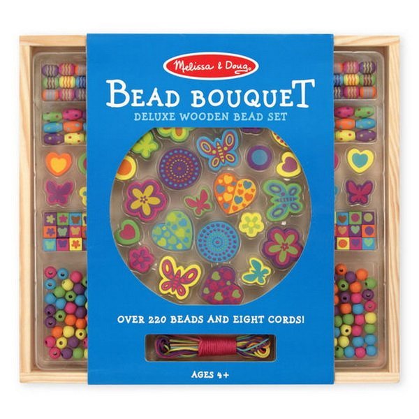 Melissa & Doug - Drevené korálky 220+