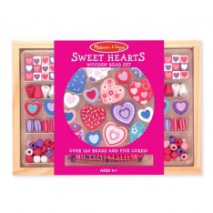 Melissa & Doug - Drevené korálky - Srdce 120+