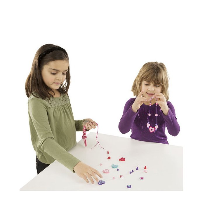 Melissa & Doug - Drevené korálky - Srdce 120+