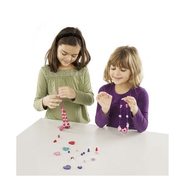 Melissa & Doug - Drevené korálky - Srdce 120+