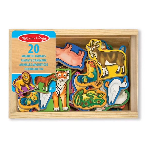 Melissa & Doug - Drevené magnetické Zvieratká, 20 ks