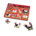 Melissa & Doug - Drevené puzzle so zvukmi - Zvieratká na farme