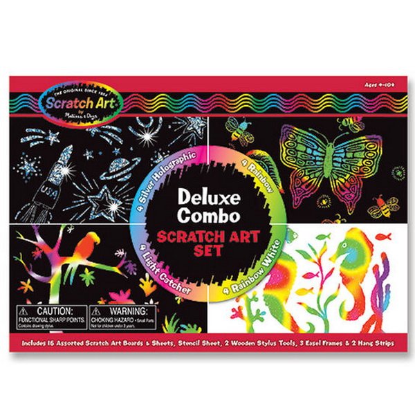 Melissa & Doug - Vyškrabávacie obrázky - Darčeková sada 16v1