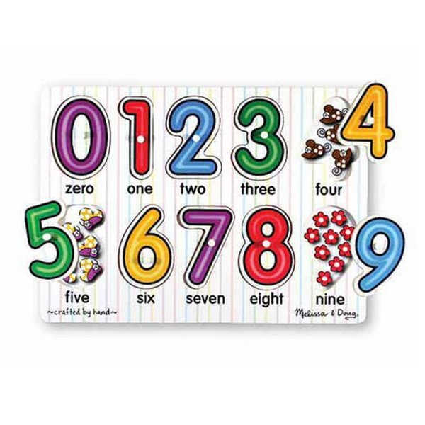 Melissa & Doug - Drevené puzzle - Číslice