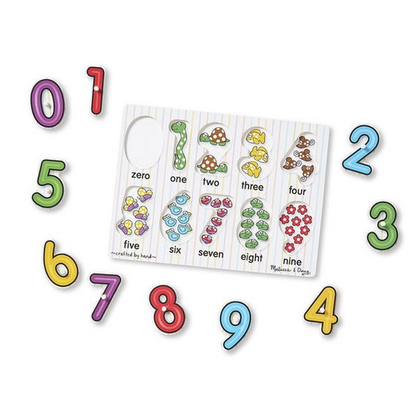 Melissa & Doug - Drevené puzzle - Číslice