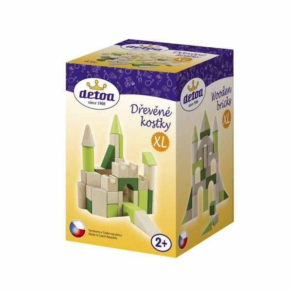 Detoa Drevené kocky XL 45 dielikov