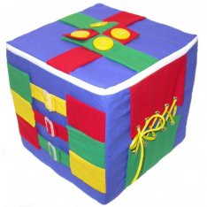 Didaktická manipulačná kocka 25 cm, pastelová