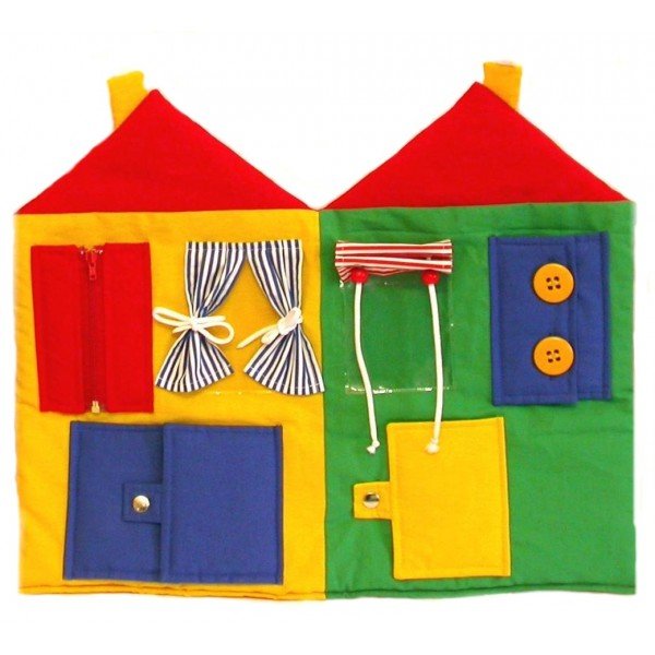 Manipulačný Domček dvojitý a vreckár 2v1, 60x50 cm