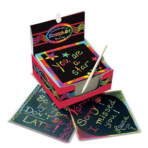 Melissa & Doug - Vyškrabávacie obrázky v bločku, 125ks