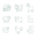 Woody Pečiatkové puzzle Domáce zvieratá, 9 ks