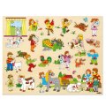 Woody Maxi vkladacie puzzle rodina, 21 ks