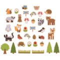 Bigjigs Toys Drevené magnetky Lesné zvieratká, 35 ks
