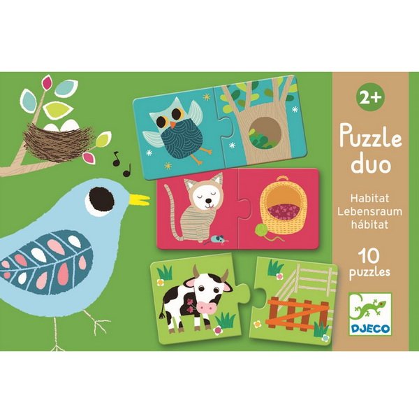 Djeco puzzle duo, Kde žijú zvieratká?