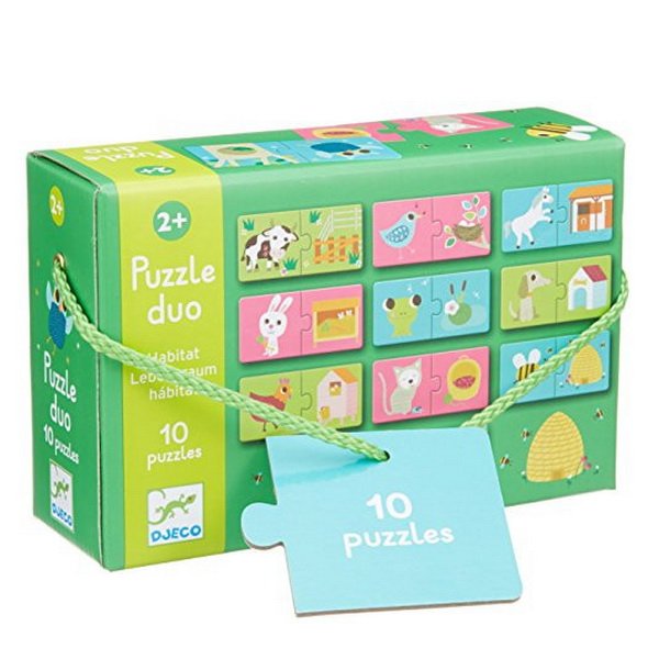 Djeco puzzle duo, Kde žijú zvieratká?