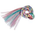 Folia bužírky Scoubidou zlaté a strieborné nitky 100 cm, 50 ks