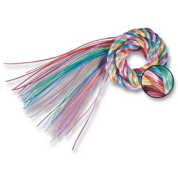 Folia bužírky Scoubidou zlaté a strieborné nitky 100 cm, 50 ks