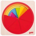 Goki Viacvrstvové puzzle Kruh a zlomky, 21 dielikov