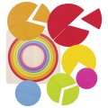 Goki Viacvrstvové puzzle Kruh a zlomky, 21 dielikov