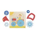 Goki Nasúvacie puzzle – Traktor s kolieskami, 6 ks