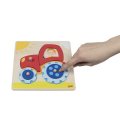 Goki Nasúvacie puzzle – Traktor s kolieskami, 6 ks