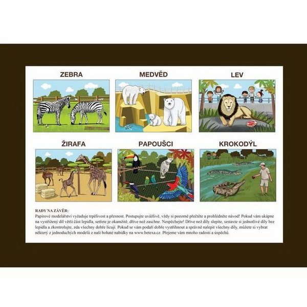 Vystrihovačka Začíname vystrihovať Ideme do ZOO 4+