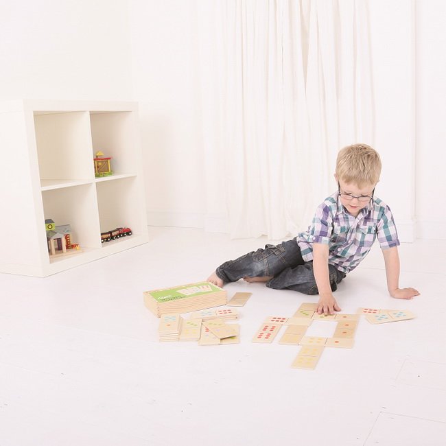 Bigjigs Toys Drevené mega domino