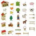 Bigjigs Toys Veľká drevená farma