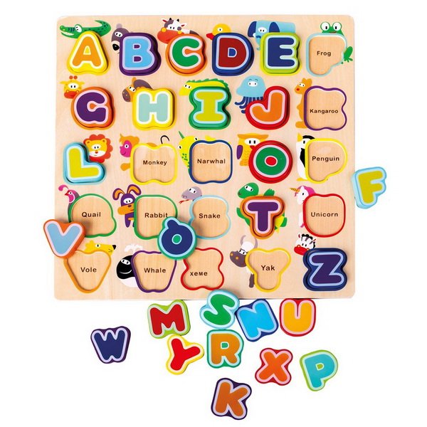Mertens Puzzle abeceda so zvieratkami anglická, 26 dielikov