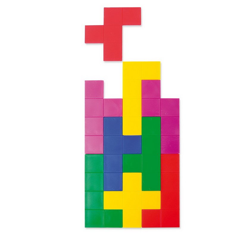 Logická skladačka Pentomino, 60 ks + pracovné karty, 24 ks