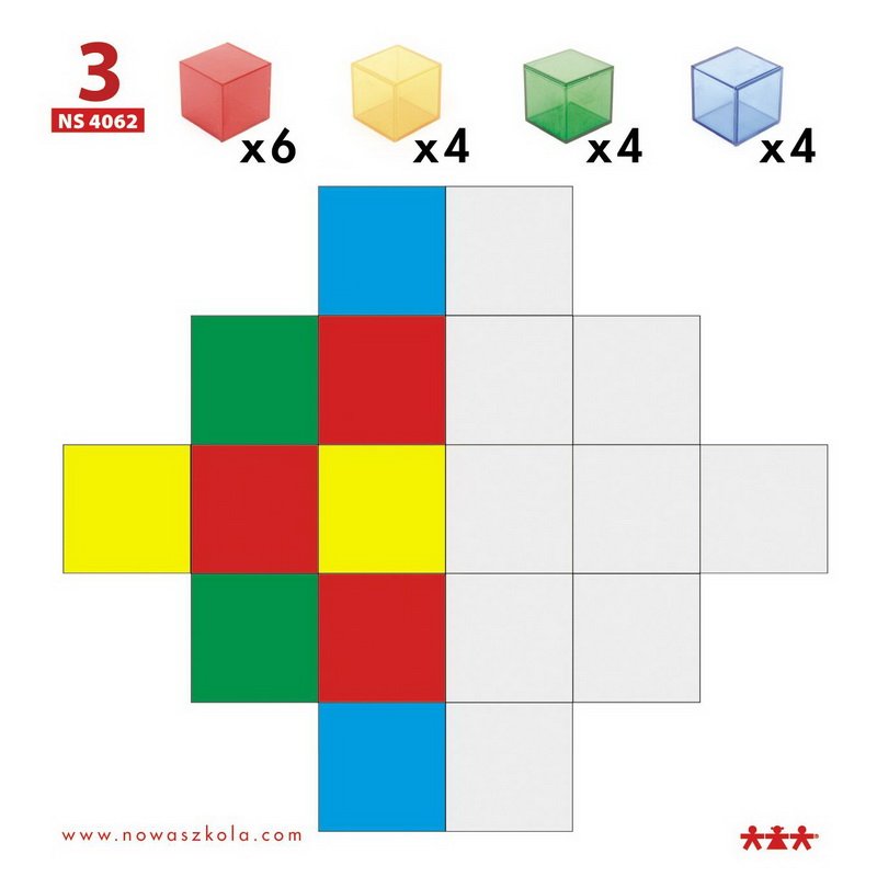 Pracovné karty pre plastovú 3D stavebnicu Kocky, 24 ks