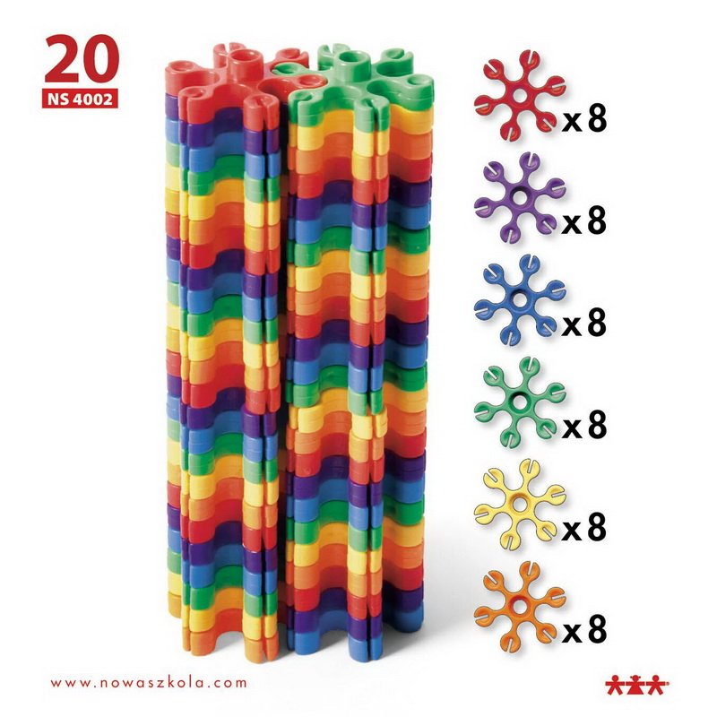 Pracovné karty pre plastovú 3D stavebnicu Mozaika, 24 ks
