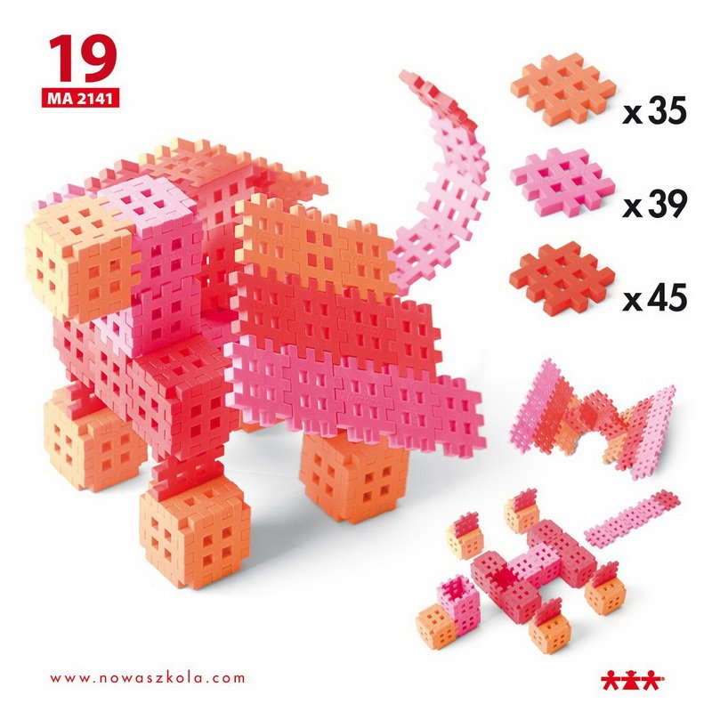 Pracovné karty pre plastovú 3D stavebnicu Mriežky, 24 ks