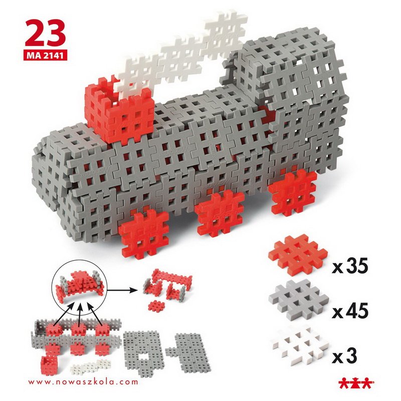 Pracovné karty pre plastovú 3D stavebnicu Mriežky, 24 ks