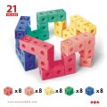 Pracovné karty pre plastovú 3D stavebnicu Multikocky, 24 ks