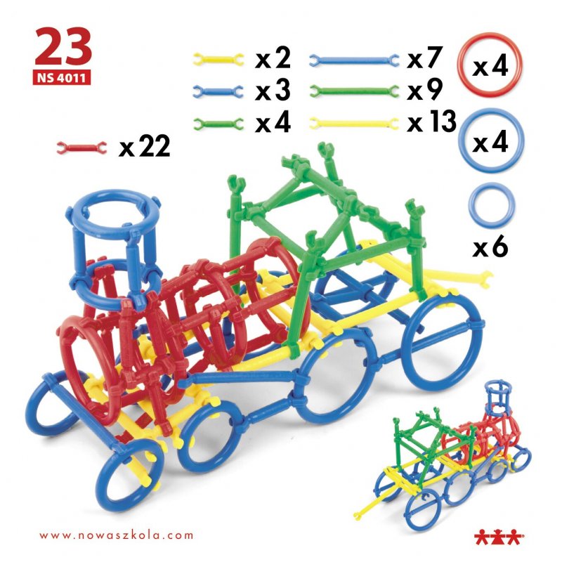 Pracovné karty pre plastovú 3D stavebnicu Paličky, 24 ks