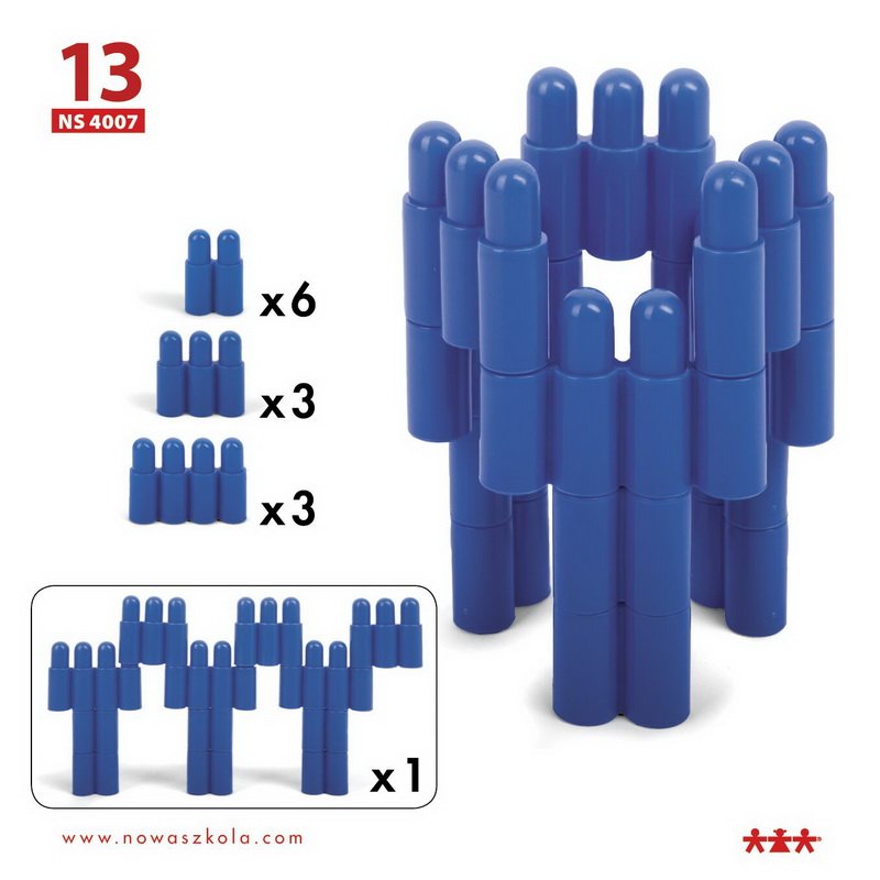 Pracovné karty pre plastovú 3D stavebnicu Trubičky, 24 ks