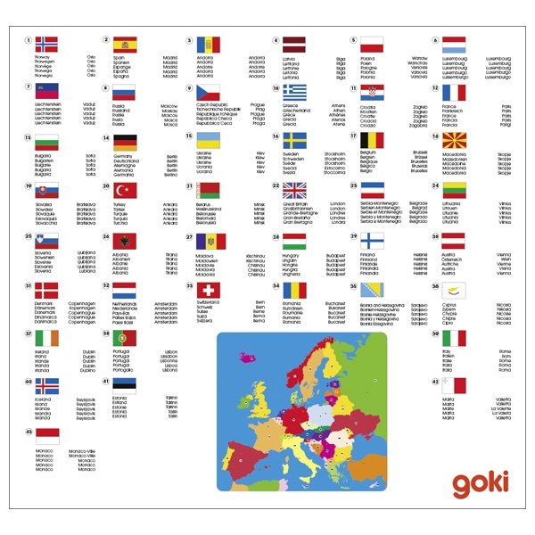 Goki Puzzle Európa, 35 dielikov